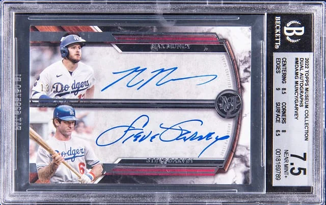 2022 Topps Museum Collection Max Muncy/Steve Garvey Dual Autographs #MDAMG card image