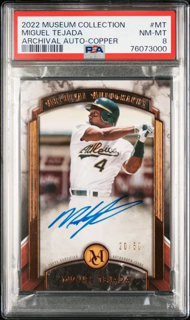 2022 Topps Museum Collection Miguel Tejada Archival Autographs Copper #MT card image