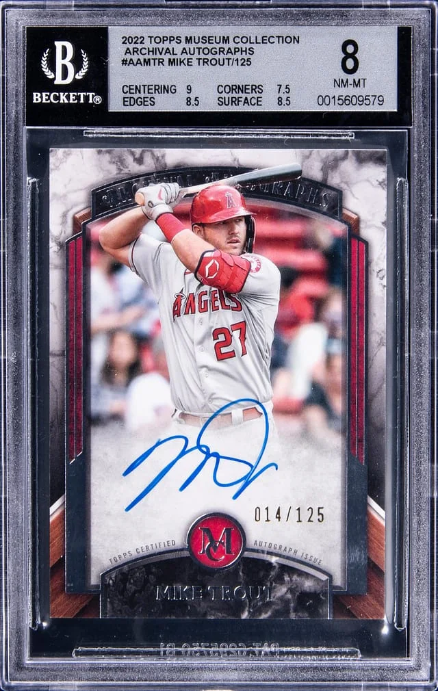 2022 Topps Museum Collection Mike Trout Archival Autographs #AA-MTR card image