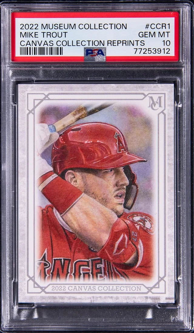 2022 Topps Museum Collection Mike Trout Canvas Reprints #CCR1 card image