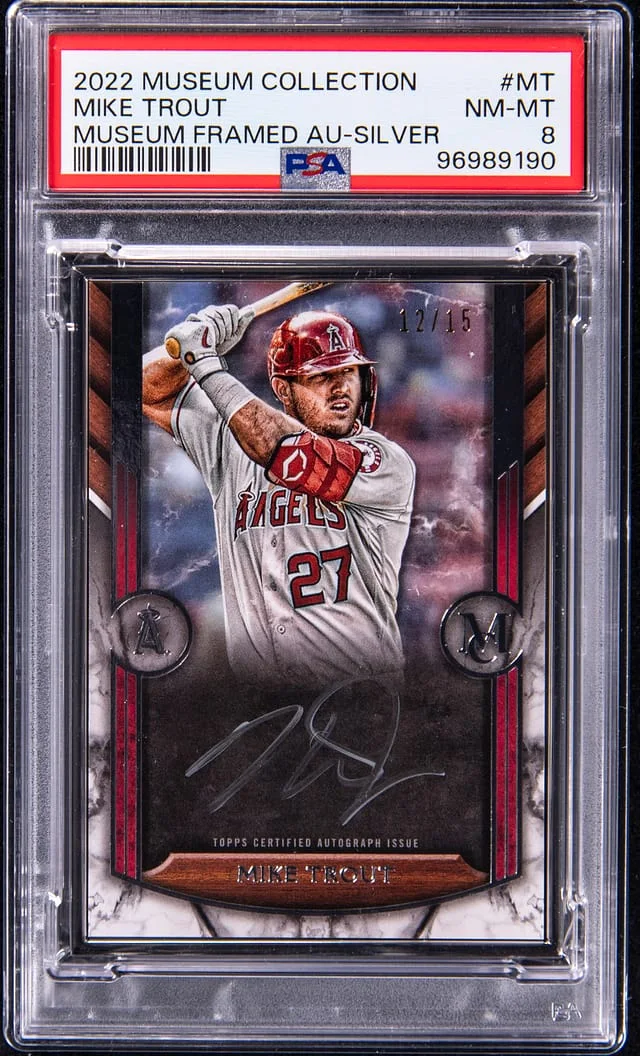 2022 Topps Museum Collection Mike Trout Museum Framed Autograph Silver #MFA-MT card image