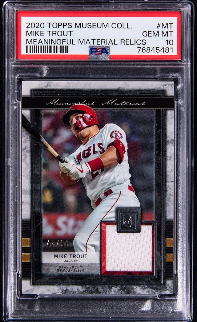 2022 Topps Museum Collection Mike Trout Meaningful Materials Relics #MT card image