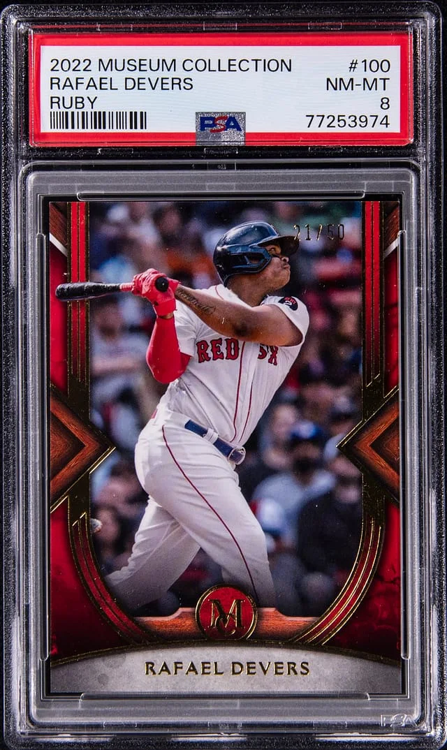 2022 Topps Museum Collection Rafael Devers Ruby #100 card image