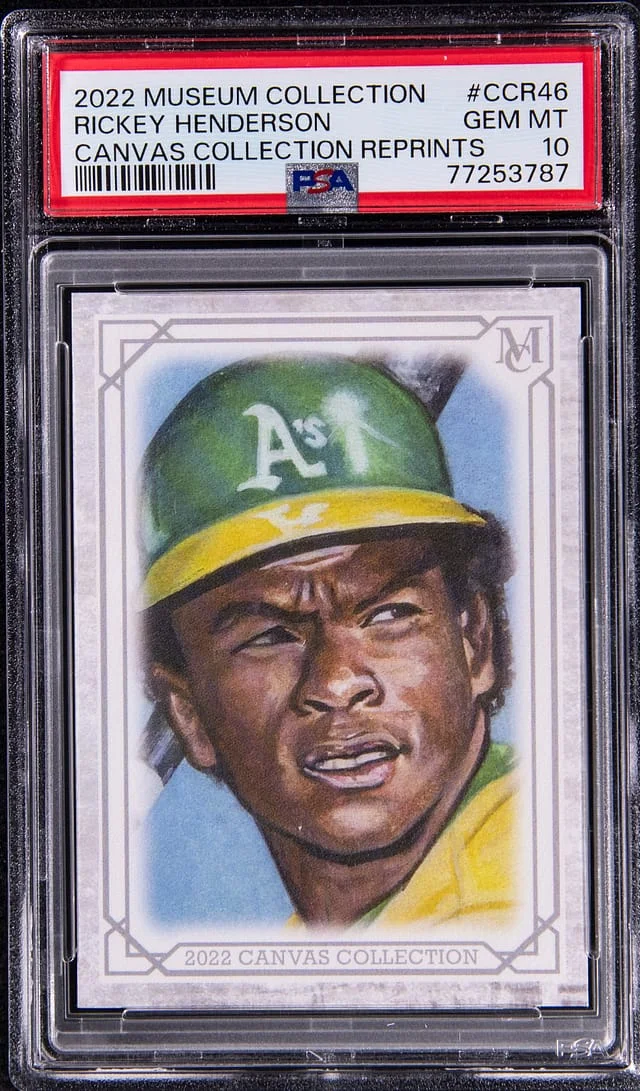 2022 Topps Museum Collection Rickey Henderson Canvas Collection Reprints #CCR-46 card image