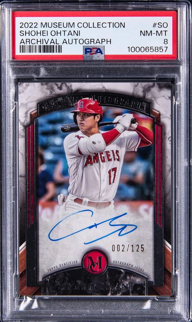 2022 Topps Museum Collection Shohei Ohtani Archival Autograph #AA-SO card image