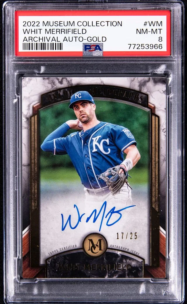 2022 Topps Museum Collection Whit Merrifield Archival Autograph Gold #WM card image