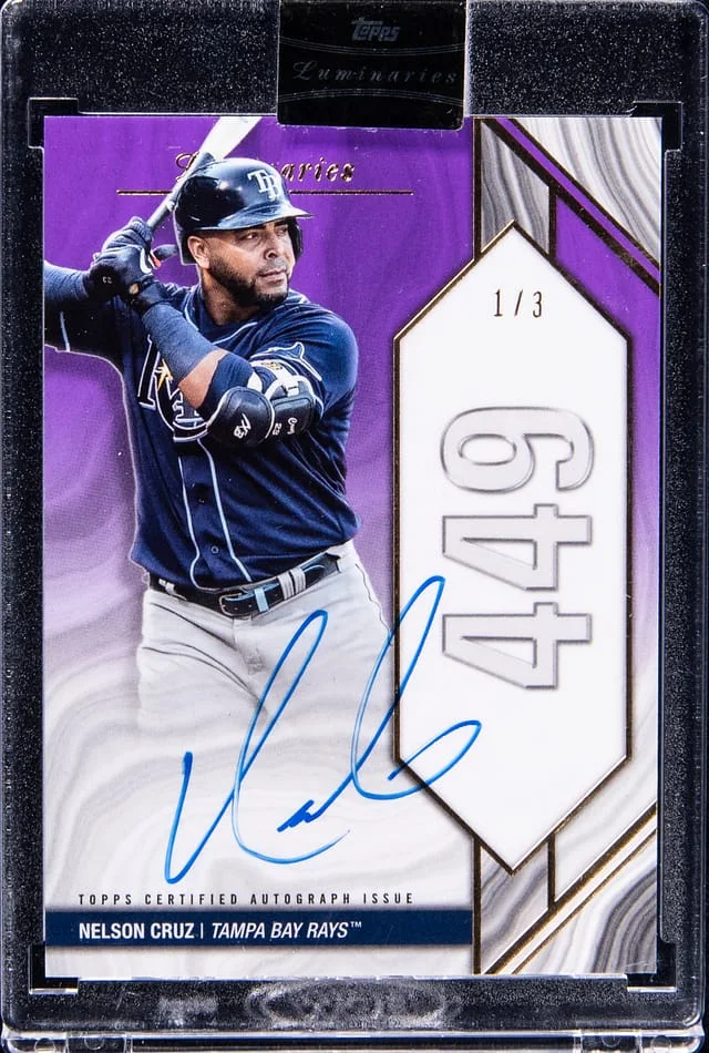 2022 Topps Nelson Cruz Luminaries Home Run Kings Autographs Purple #HRK-NCR card image