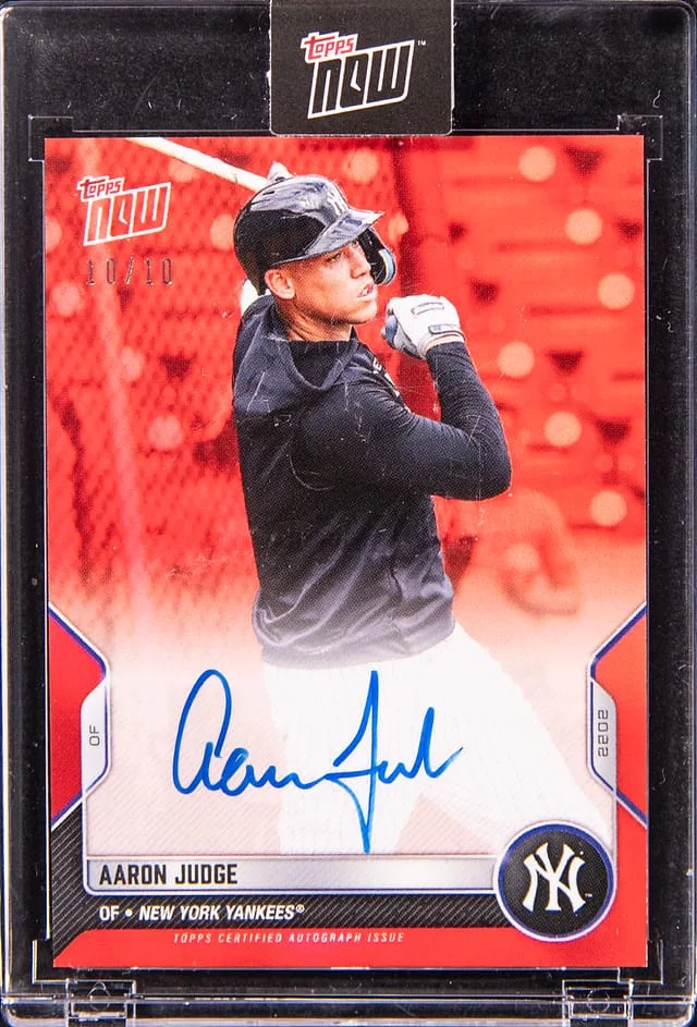 2022 Topps Now Aaron Judge Autographs Red #DD-310 card image