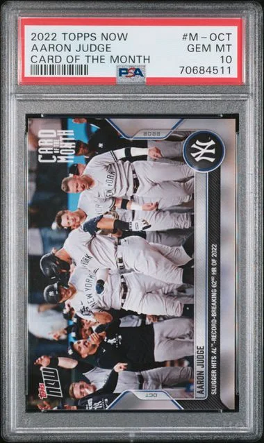 2022 Topps Now Aaron Judge Card Of The Month #M-OCT card image