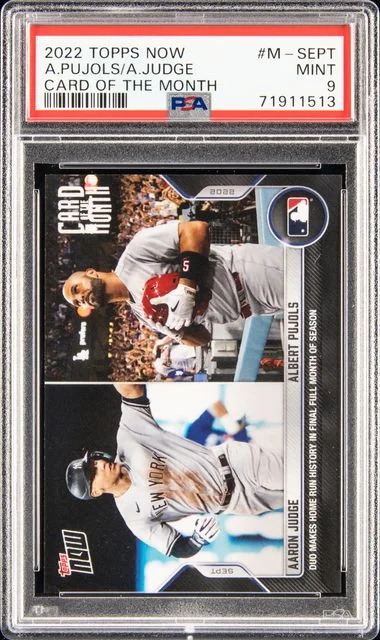 2022 Topps Now Aaron Judge/Albert Pujols Card Of The Month #M-SEPT card image
