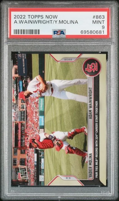 2022 Topps Now Adam Wainwright/Yadier Molina #863 card image