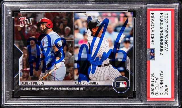 2022 Topps Now Albert Pujols/Alex Rodriguez #880 card image