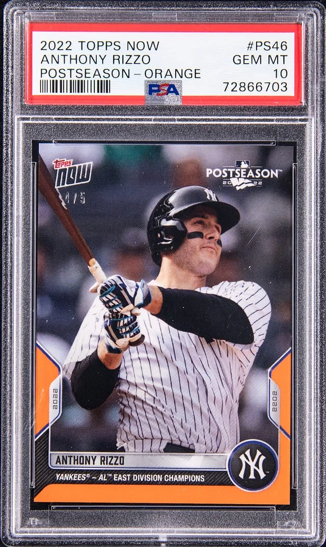 2022 Topps Now Anthony Rizzo Postseason Blue #PS-46 card image