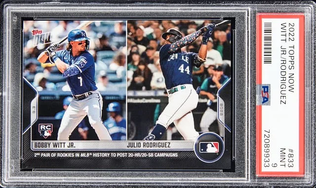 2022 Topps Now Bobby Witt Jr, Julio Rodriguez #833 card image