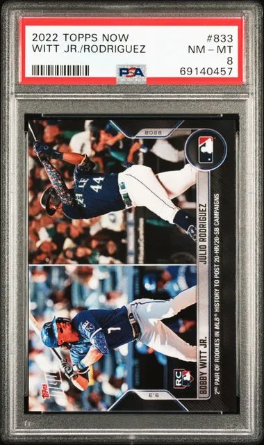 2022 Topps Now Bobby Witt Jr./Julio Rodriguez #833 card image