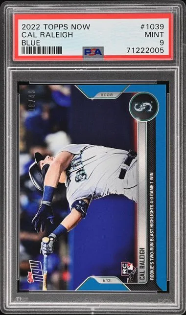 2022 Topps Now Cal Raleigh Blue #1039 card image