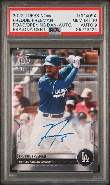 2022 Topps Now Freddie Freeman Road To Opening Day Autograph #OD409A card image
