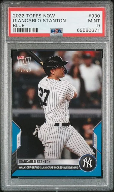 2022 Topps Now Giancarlo Stanton Blue #930 card image