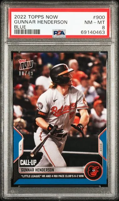 2022 Topps Now Gunnar Henderson Purple #900 card image