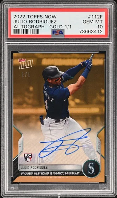 2022 Topps Now Julio Rodriguez Gold #112F card image