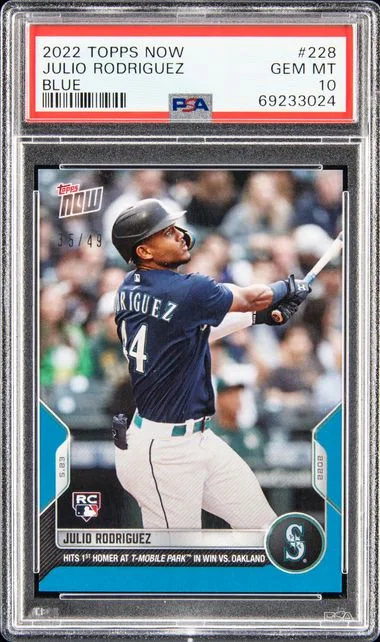 2022 Topps Now Julio Rodriguez Blue #228 card image