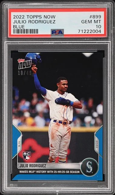 2022 Topps Now Julio Rodriguez Blue #899 card image