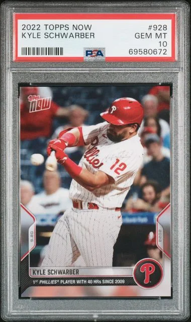 2022 Topps Now Kyle Schwarber #928 card image