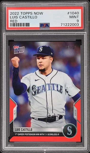 2022 Topps Now Luis Castillo Red #1040 card image