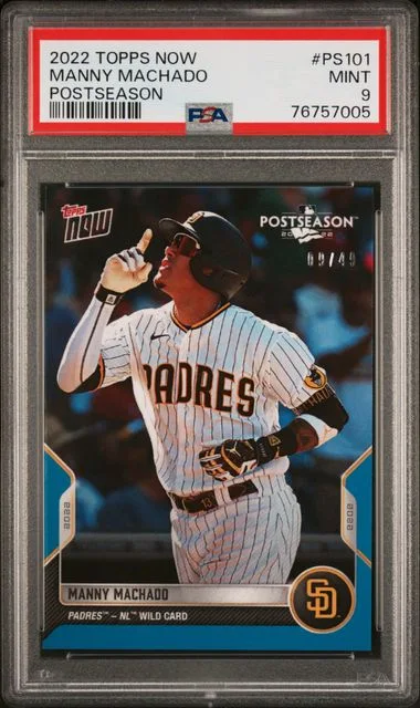 2022 Topps Now Manny Machado Postseason Blue #PS101 card image