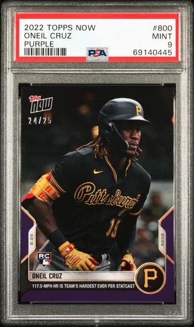 2022 Topps Now Oneil Cruz Purple #800 card image