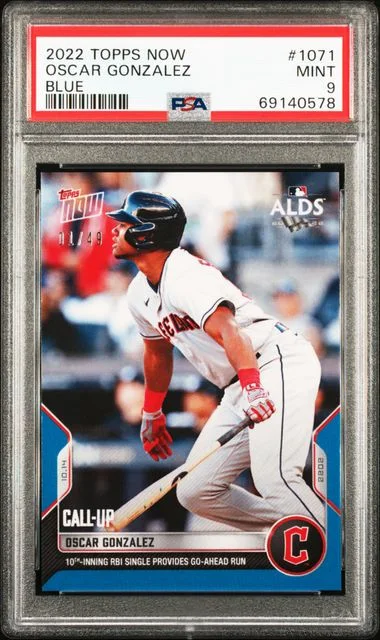 2022 Topps Now Oscar Gonzalez #1071 card image