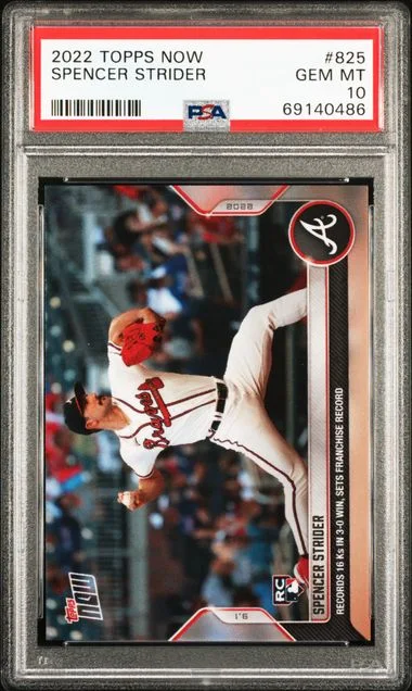 2022 Topps Now Spencer Strider #825 card image