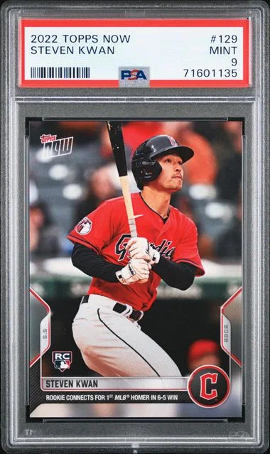 2022 Topps Now Steven Kwan #129 card image