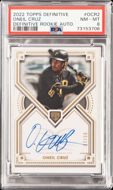 2022 Topps Oneil Cruz Definitive Definitive Autographs #Ocr2 card image