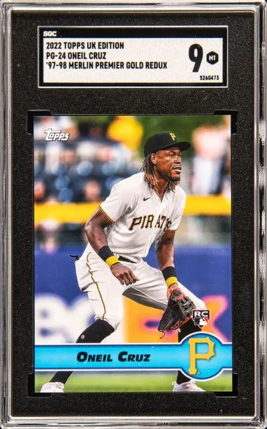 2022 Topps Oneil Cruz UK Edition '97-98 Merlin's Premier Gold Redux #PG-24 card image