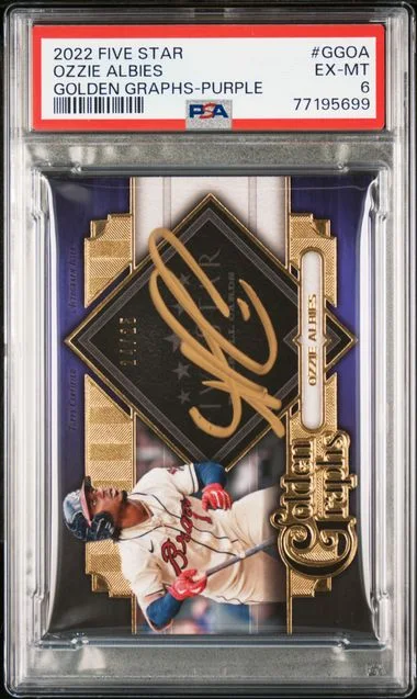 2022 Topps Ozzie Albies Five Star Golden Graphs #GGOA card image