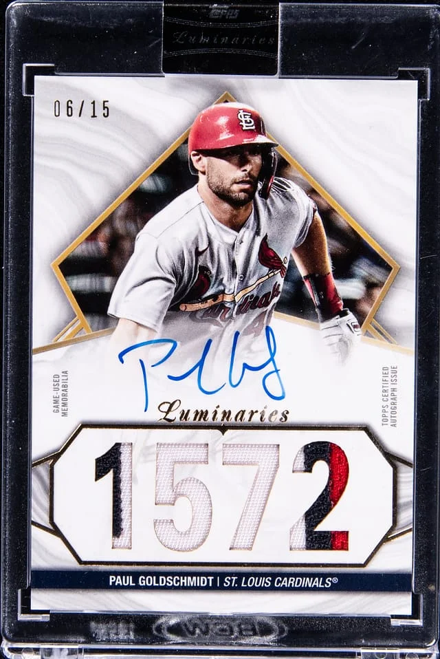 2022 Topps Paul Goldschmidt Luminaries Hit Kings Autographed Patches #HKAP-PG card image