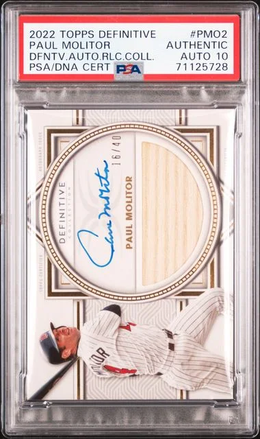 2022 Topps Paul Molitor Definitive Autograph Relic Collection #DARC-PMO2 card image