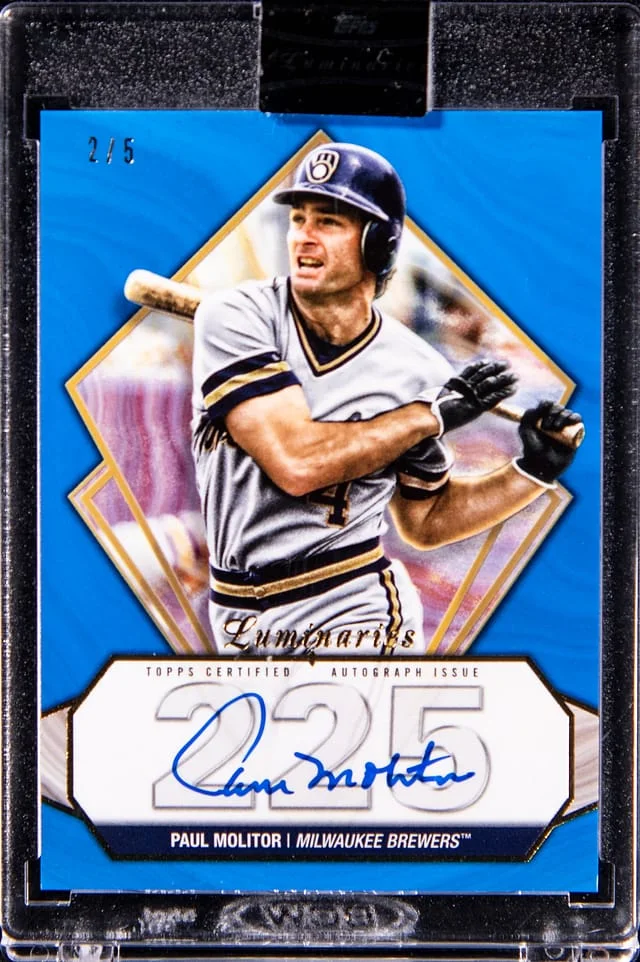 2022 Topps Paul Molitor Luminaries Hit Kings Autographs Blue #HK-PM card image