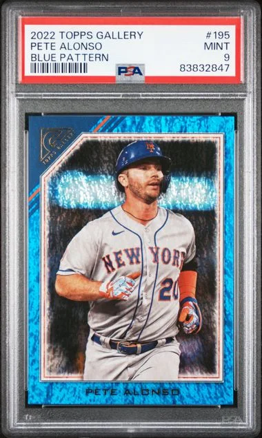 2022 Topps Pete Alonso Gallery Blue Pattern #195 card image