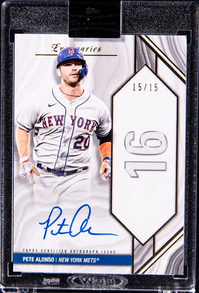 2022 Topps Pete Alonso Luminaries Home Run Kings Autographs #HRK-PAO card image