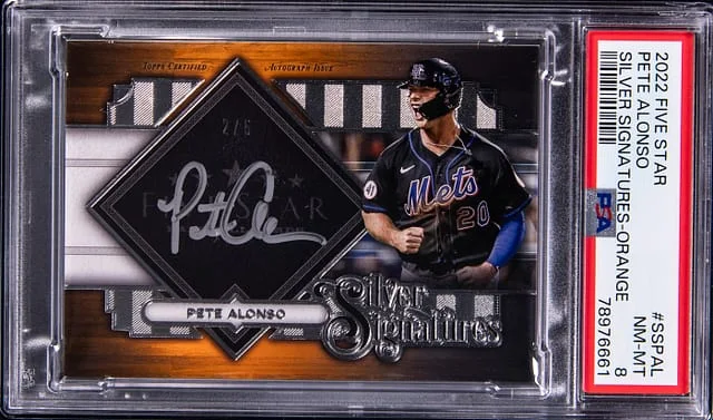 2022 Topps Pete Alonso Five Star Silver Signatures Orange #SS-PAL card image