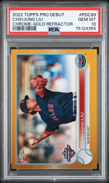 2022 Topps Pro Debut Chihjung Liu Chrome-Gold Refractor #Pdc89 card image