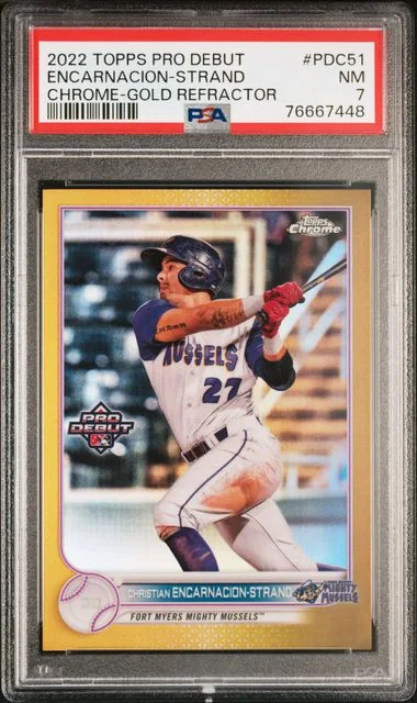 2022 Topps Pro Debut Christian Encarnacion-Strand Chrome-Gold Refractor #PDC51 card image