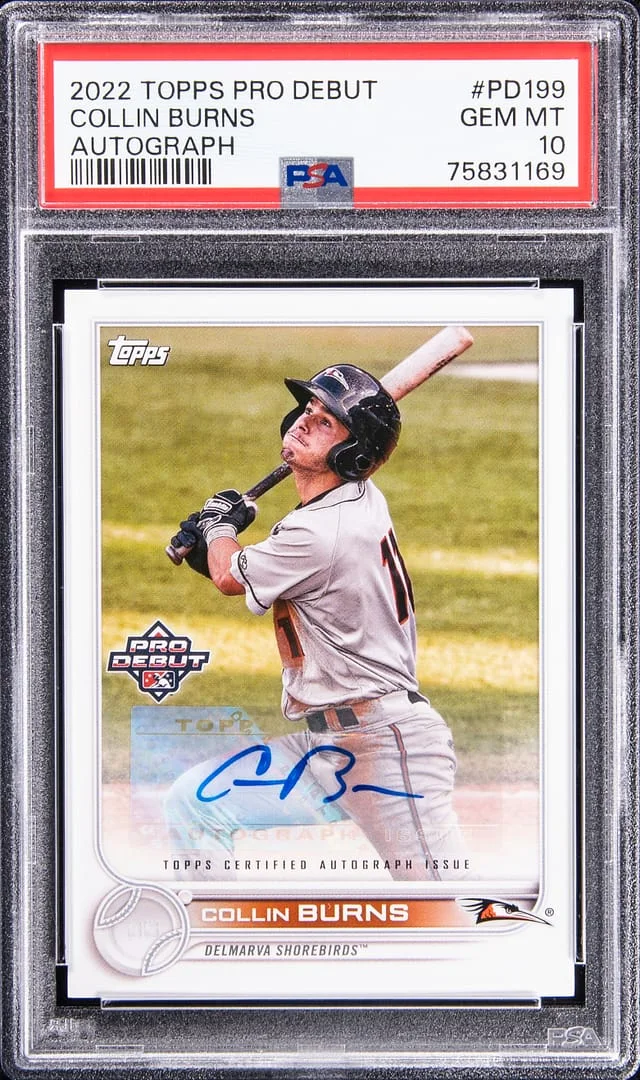 2022 Topps Pro Debut Collin Burns Autograph #PD199 card image