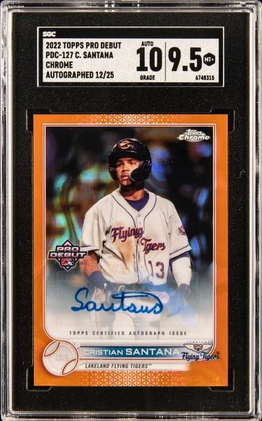 2022 Topps Pro Debut Cristian Santana Chrome Autographed #PDC-127 card image