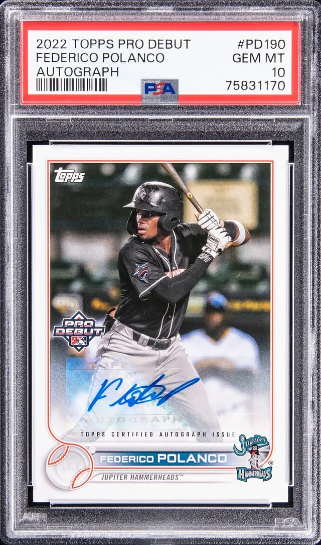 2022 Topps Pro Debut Federico Polanco Autograph #PD190 card image