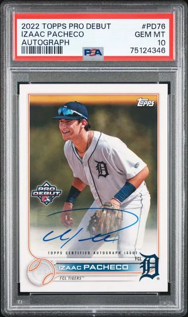 2022 Topps Pro Debut Izaac Pacheco Autograph #PD76 card image