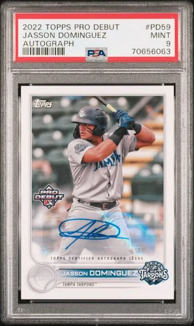 2022 Topps Pro Debut Jasson Dominguez Autograph Green #PD-59 card image