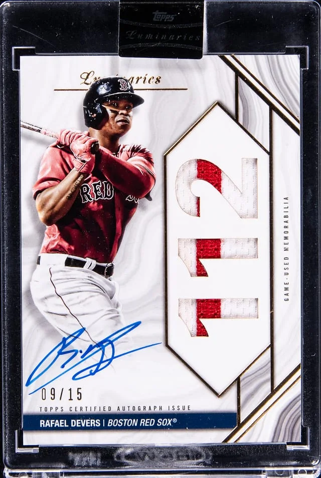 2022 Topps Rafael Devers Luminaries Home Run Kings Autographed Patches #HRKAP-RD card image